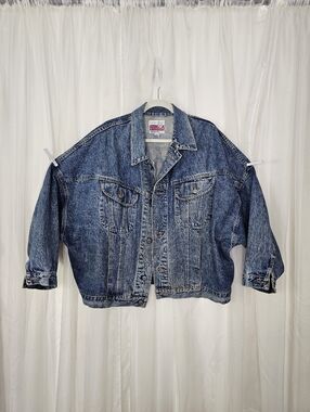 VINTAGE Et Vous Baggy Oversized Drop Sleeve Denim Jacket France Size 2